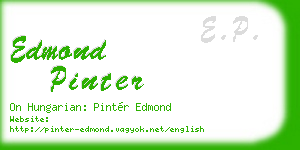 edmond pinter business card